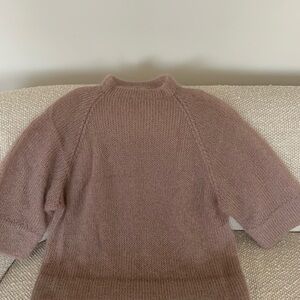 Soft Pink mohair and silk Sweater with Relaxed Fit
